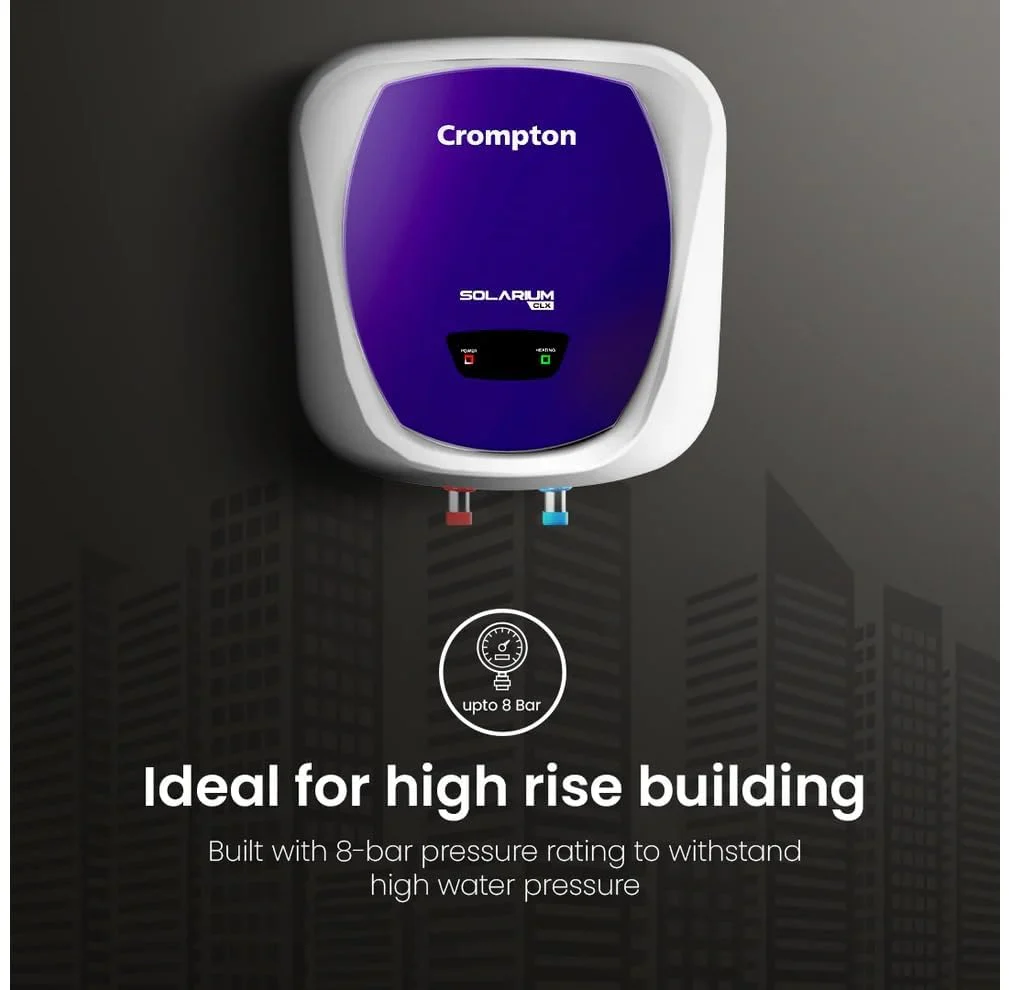 Crompton Solarium CLX 10-Ltr 5 Star Rated Storage Water Heater (Geyser) with Free Installation and Connection Pipes ASWH-4910(Blue and White) - Image 6