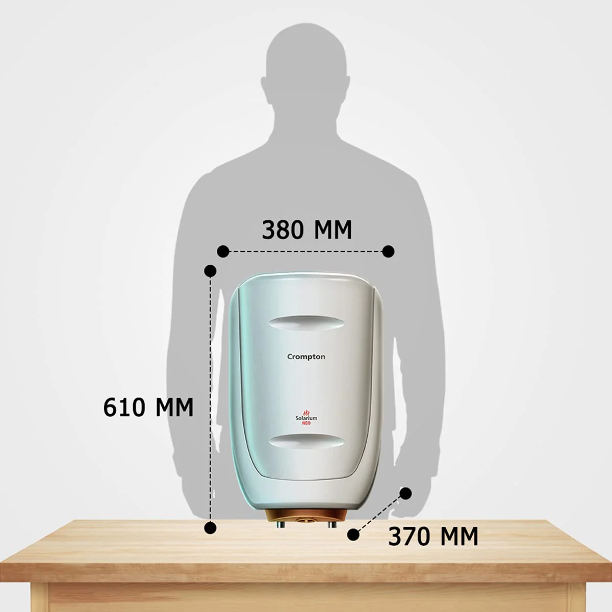 Crompton Solarium Neo 25-L 5 Star Rated Storage Water Heater with Advanced 3 Level Safety (Ivory), Standard - Image 3