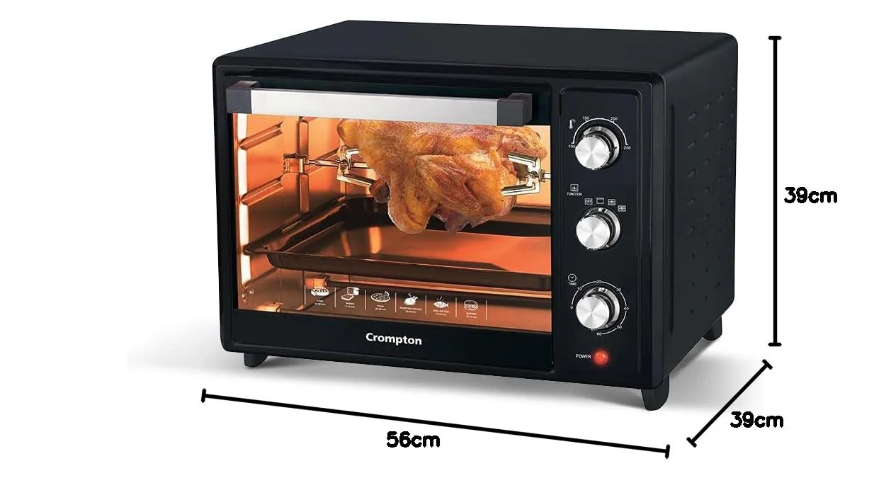 Crompton Tandoori Magic 35 Ltr Oven Toaster Grill (OTG) with Motorissed Rotisserie &amp; Convection, with Even Heat Distribution | Free Mitten - Image 7
