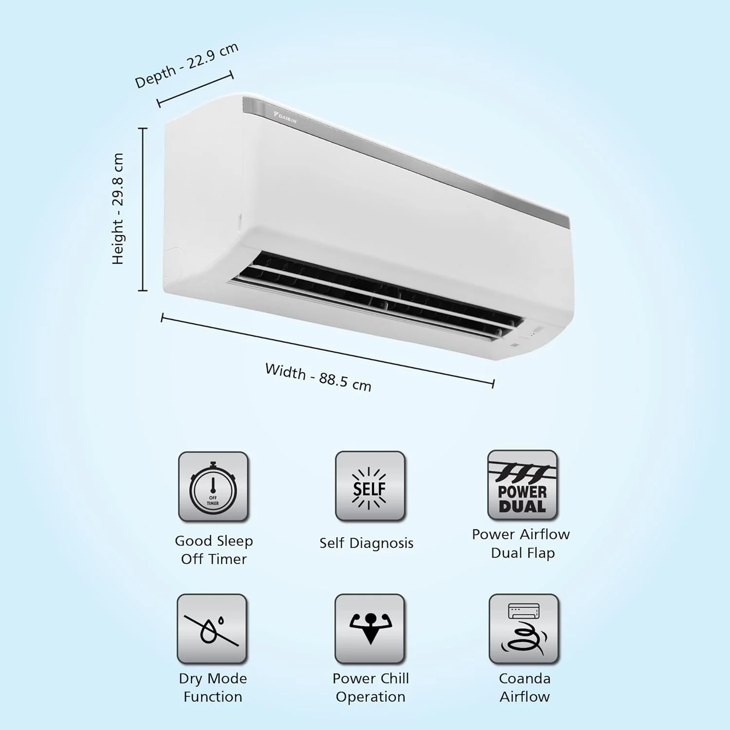 Daikin 1.5 Ton 3 Star Fixed Speed Split AC (Copper, PM 2.5 Filter, FTL50U, White) - Image 2