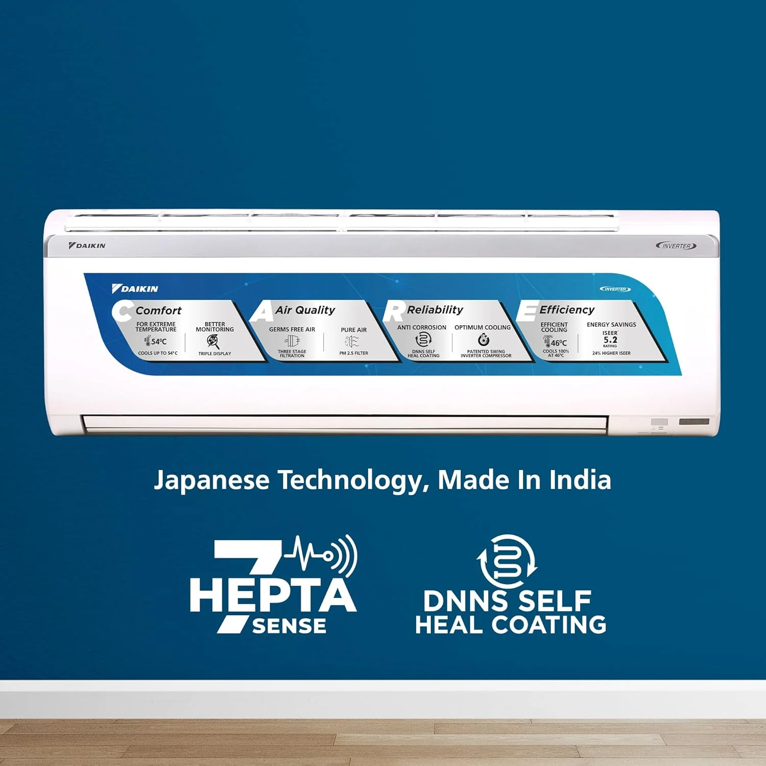 Daikin 1.5 Ton 5 Star Inverter Split AC (Copper,2022,FTKM50U,White) (Open Box / Without Box) - Image 2