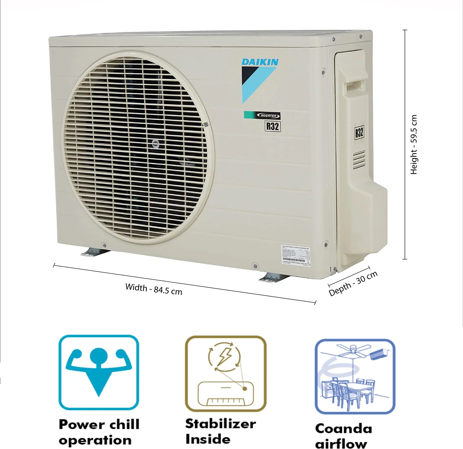 Daikin 1.5 Ton 5 Star Inverter Split AC (JTKJ50TV16U) (Open Box / Without Box) - Image 4