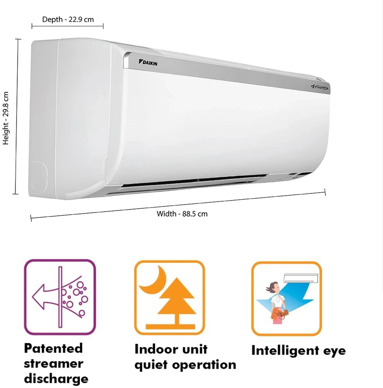 Daikin 1.5 Ton 5 Star Inverter Split AC (JTKJ50TV16U) (Open Box / Without Box) - Image 5