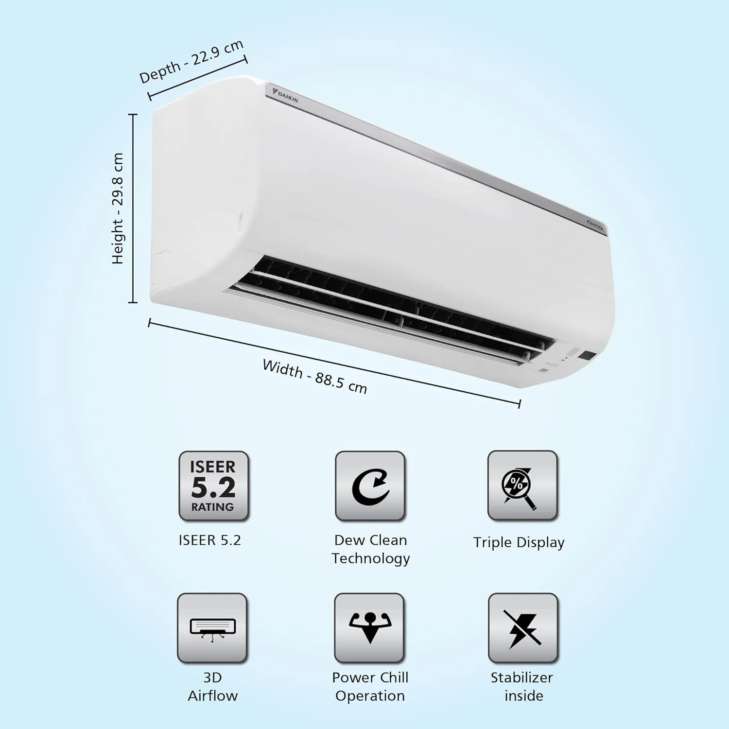 Daikin 1.8 Ton 5 Star Inverter Split AC (Copper,2022,FTKM60U,White) - Image 2