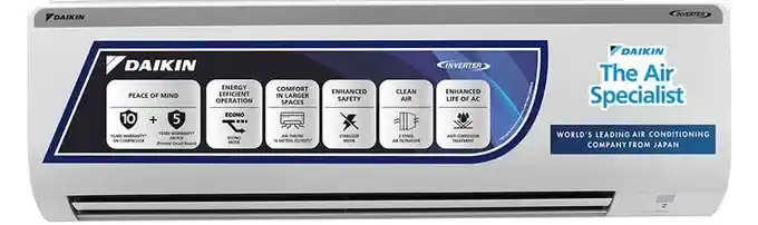 Daikin 1 Ton 3 Star Split Inverter AC - White  (FTKY35UV16W3, Copper Condenser) - Image 2
