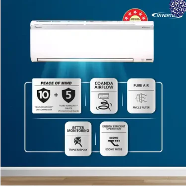 Daikin 1 Ton 5 Star Split Inverter AC - White  (FTKU35UV16W, Copper Condenser) - Image 2