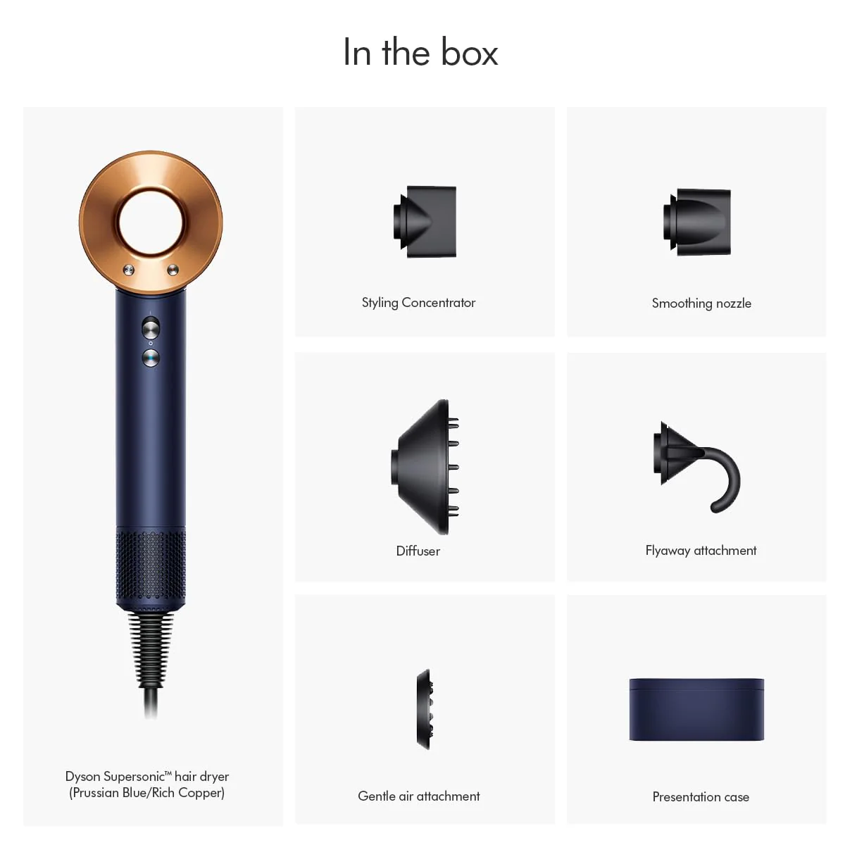 Dyson Supersonic™ Hair Dryer|Fast Drying|No Heat Damage|5 attachments|7 styling, 3 Speed & 3 Heat Settings|Travel Friendly|Unisex Usage|Intelligent Heat Control|2 Year Warranty (Prussian Blue) - Image 7