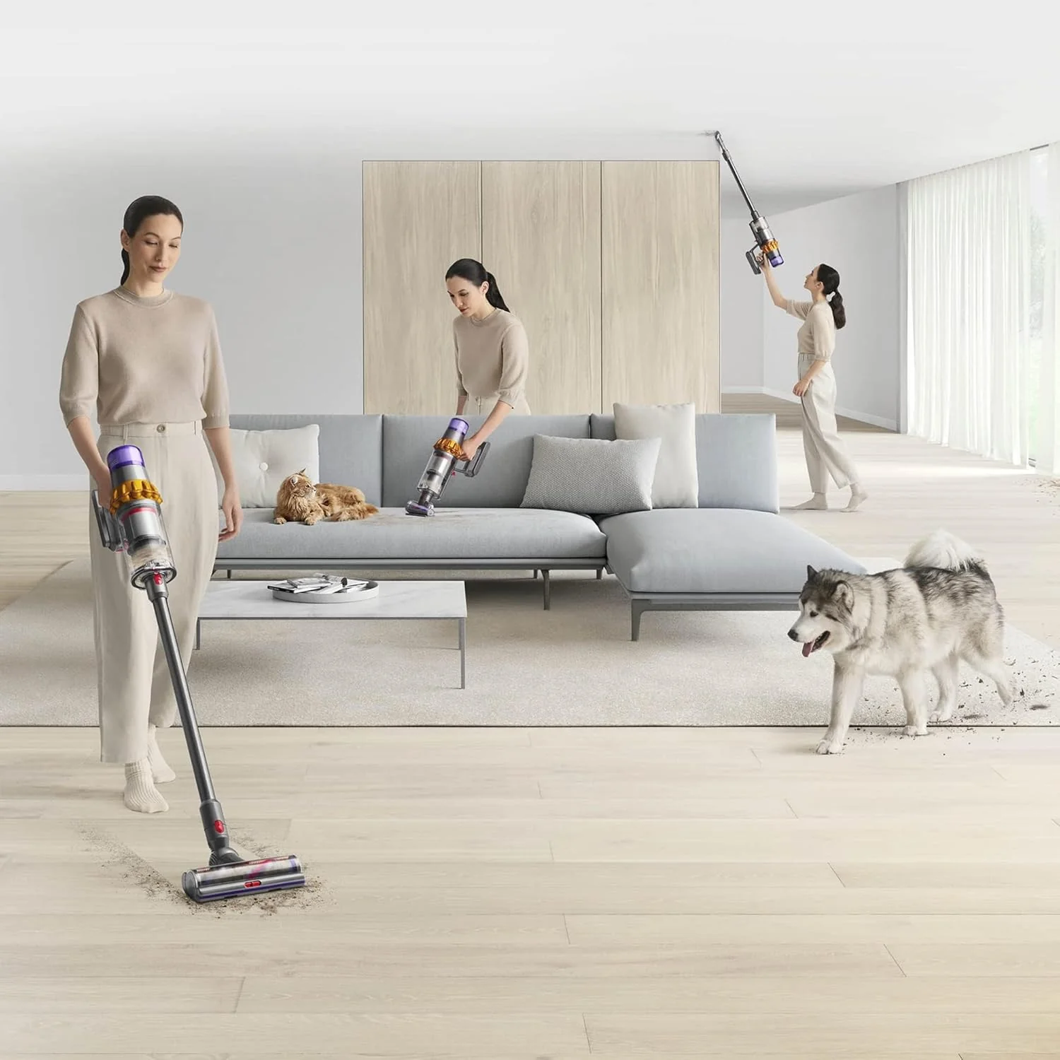 Dyson V15 Detect Cordless Vacuum Cleaner, 240 Air Watts, Laser Dust Detection, LCD Display, Pet Hair Removal - Image 6