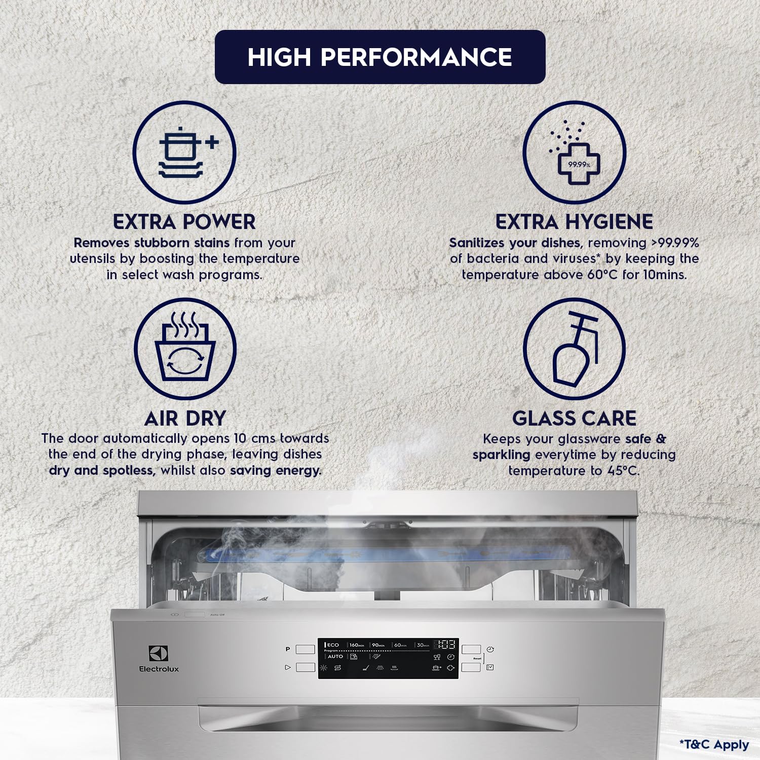 Electrolux 14 Place Settings Dishwasher Machine for Home, Fully Automatic with AirDry, In-Built Heater, Stainless Steel, UltimateCare 700, ESM48310SX - Image 7