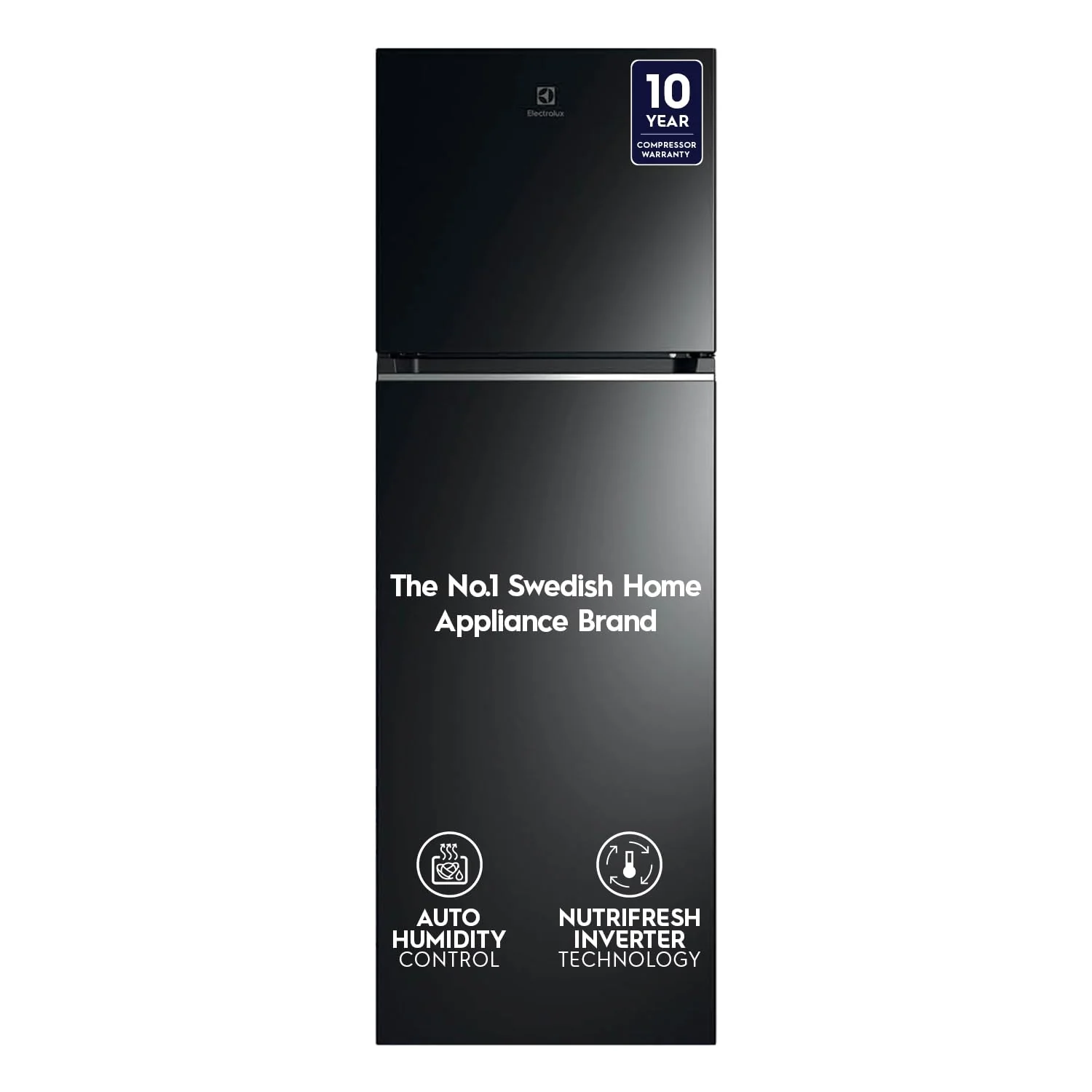 Electrolux 360L Frost Free Inverter Double Door Refrigerator, Top Freezer, TasteLockAuto & TasteSeal Technology, Glossy Black Steel, UltimateTaste 300, ETB3700K-H