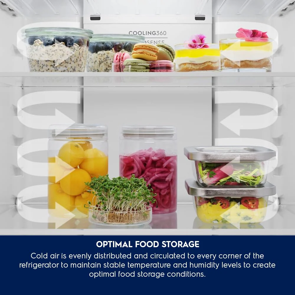 Electrolux 536L Frost Free Double Door Refrigerator with AI AutoSense, GreenZone AHC Technology, Inverter Compressor, Matte Charcoal Black Steel, UltimateTaste 700, ETM5002C-B - Image 5