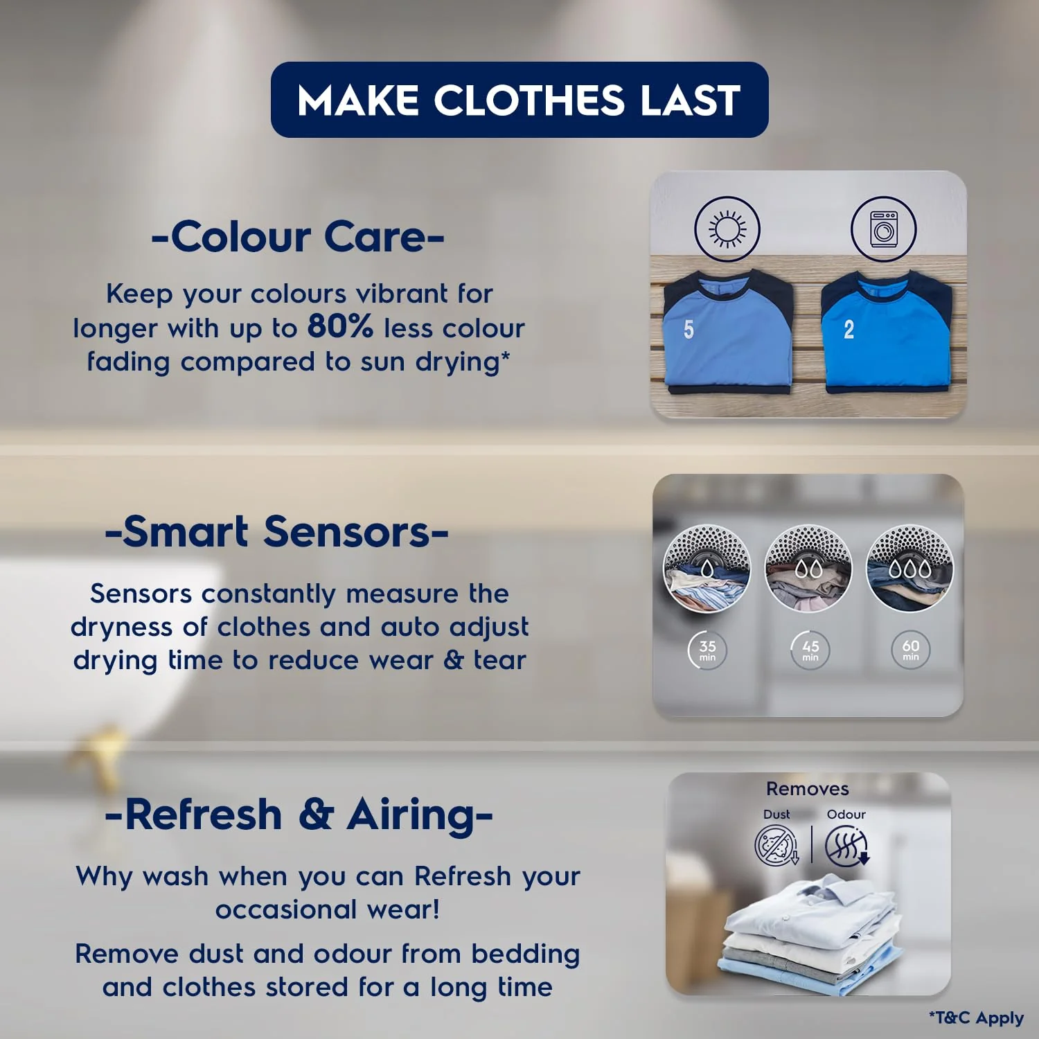 Electrolux 8.5kg Fully Automatic Front Load Venting Dryer, Scandinavian Design with Reverse Tumbling, Smart Sensors, Colour Care Function, White, UltimateCare 300, EDV854J3WB - Image 4