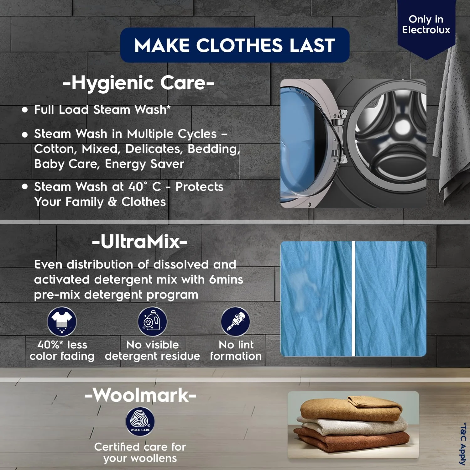 Electrolux 9kg 5 Star Fully Automatic Front Load Washing Machine with UltraMix, Full Load Vapour Wash for Sustainable Clothing, Hygienic Care, EcoInverter, Dark Silver, UltimateCare 500, EWF9024R5SB - Image 7