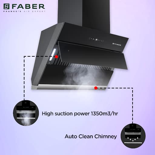 Faber 75 Cm 1350 M3/Hr Autoclean Slant Chimney, Filterless, Lifetime On Motor, 5 Yr Comprehensive Warranty, (Hood Zenith FL SC AC BK 75,Touch &amp; Gesture Control,Black) - Image 7