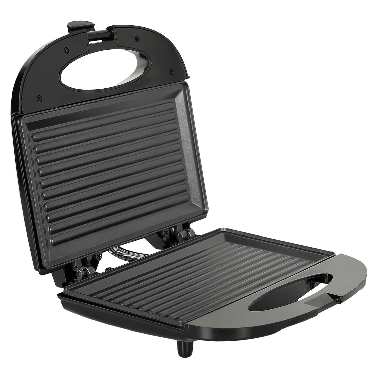 Faber 750W Dlx Sandwich Grill Toaster | Grill, Toast &amp; Heat | 2 Slice Slots, Power &amp; Ready Lights, Auto Shut-Off, Cord Storage, Non-Stick Coated Plates For Easy Cleaning | (Black + Ss) - 22 Cm, 7 Cm - Image 4