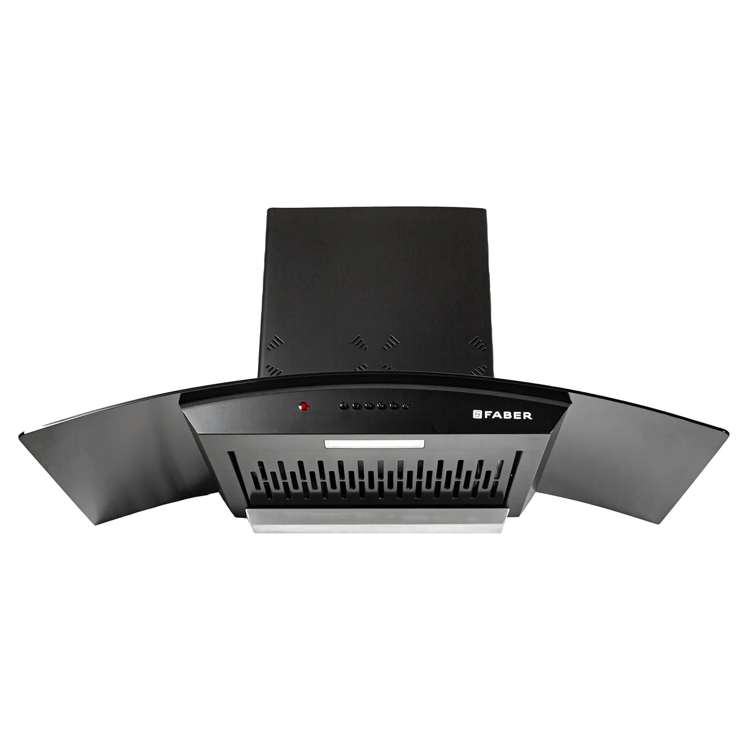 Faber 90cm 1150 m³/hr Autoclean Kitchen Chimney | Curved Glass | Filterless | Black Finish | Push Button Control | 8Yr Warranty on Motor 2Yr Comprehensive by Faber | HOOD ACE PRO IN 3D HC PB FL BK 90