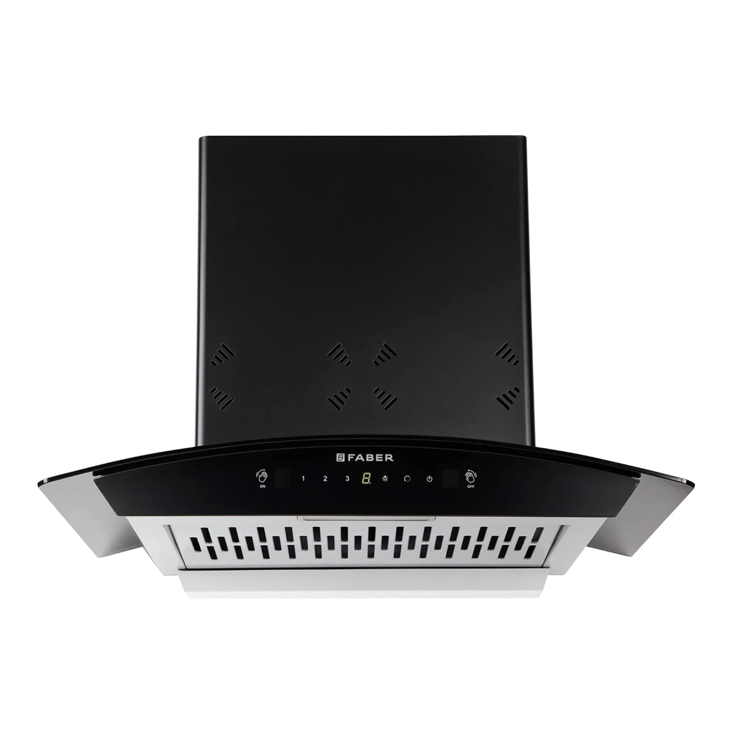 Faber60cm 6 way Silent Suction,1250m3/hr, Autoclean Chimney, 12Yr Warranty on Motor (HOOD EVEREST 3D IN HC SC FL LG 60||Filterless||Touch&amp;Gesture Control||Light Grey)