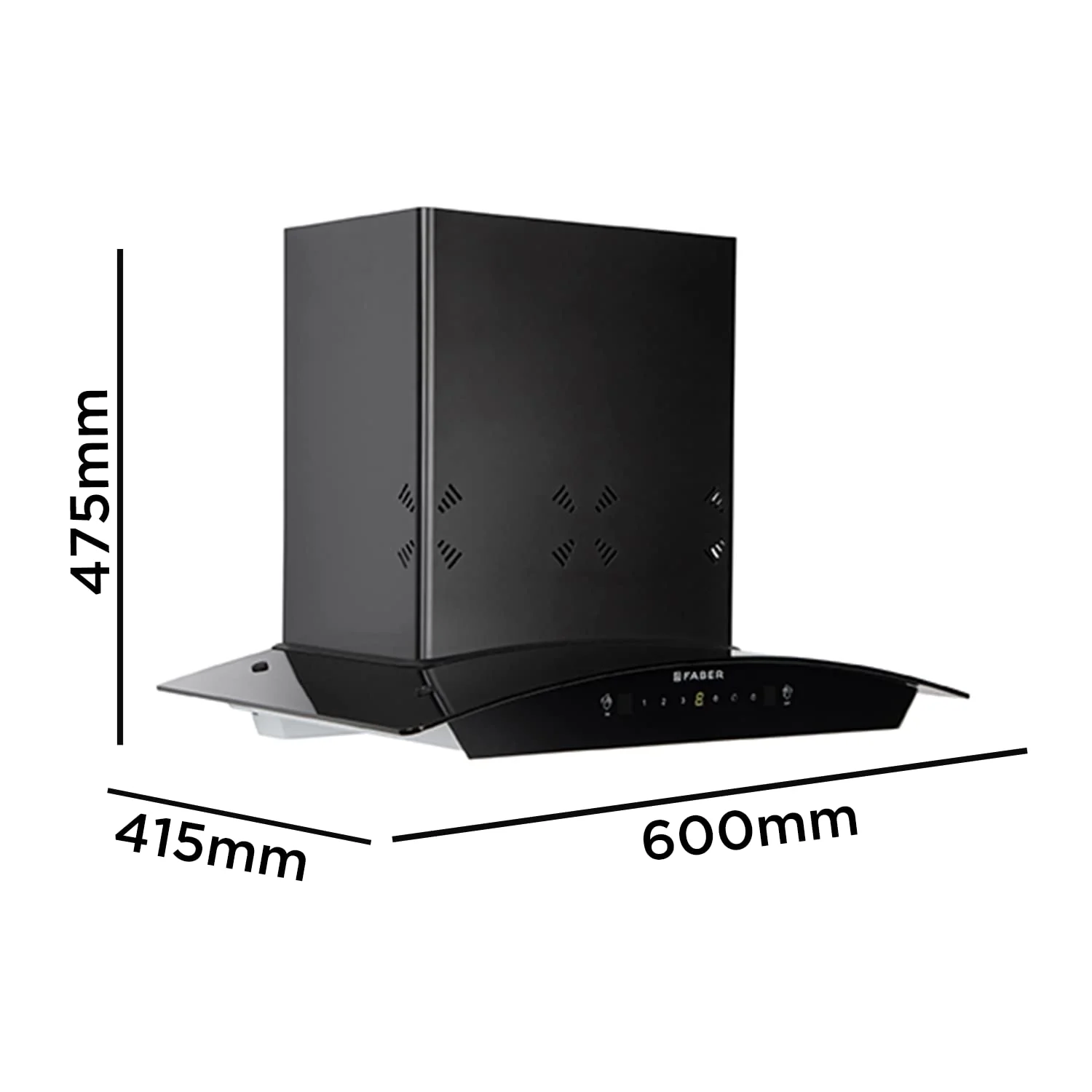 Faber60cm 6 way Silent Suction,1250m3/hr, Autoclean Chimney, 12Yr Warranty on Motor (HOOD EVEREST 3D IN HC SC FL LG 60||Filterless||Touch&amp;Gesture Control||Light Grey) - Image 2