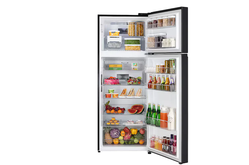 G 466L Double Door Refrigerator, Wifi Convertible, Door Cooling+™, Black Mirror Finish, 2 Star GL-T492EBMY - Image 2