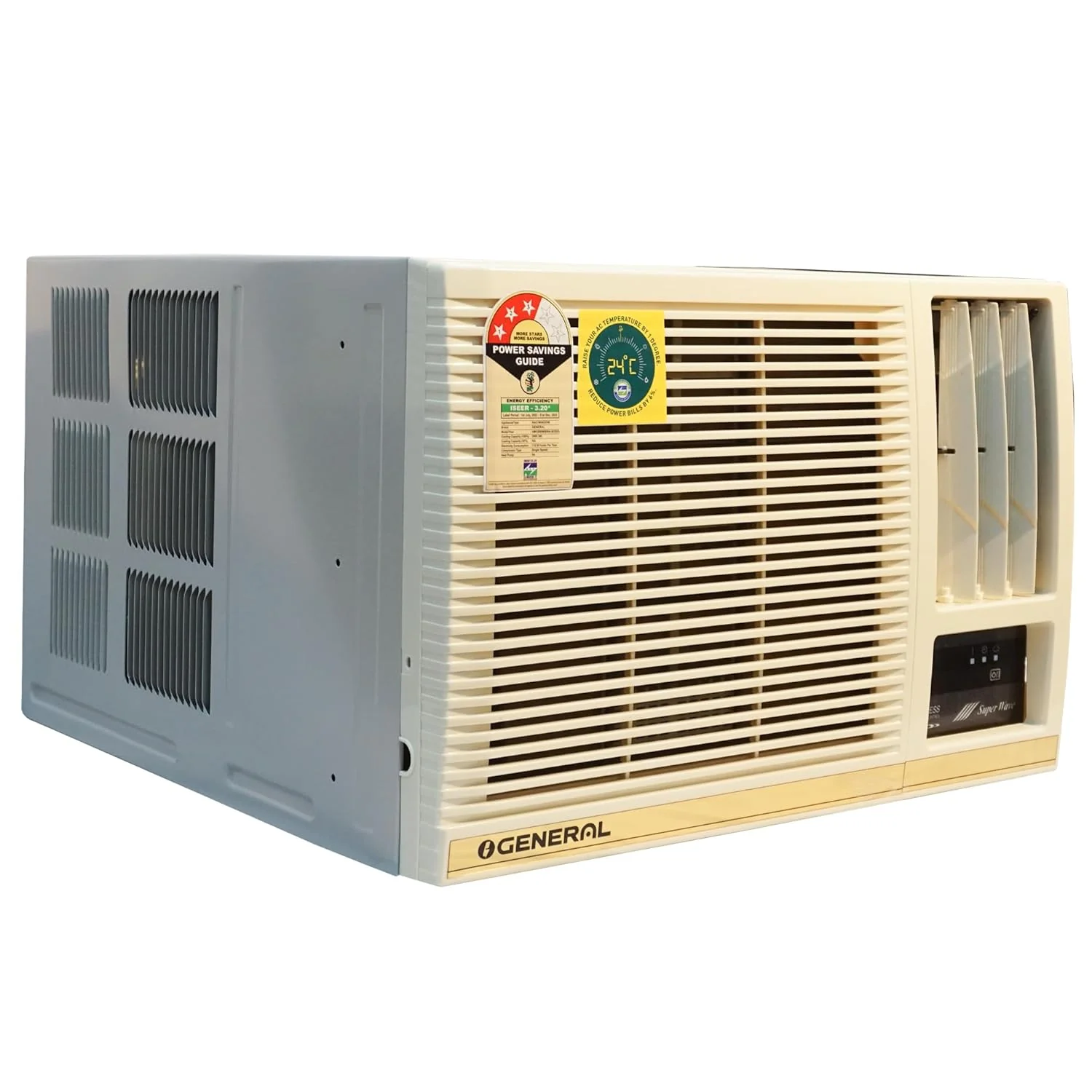 O-General 0.8 Ton 2 Star Fixed Speed Window AC (2025, Model AMGB09BBWA-B, White) - Image 2