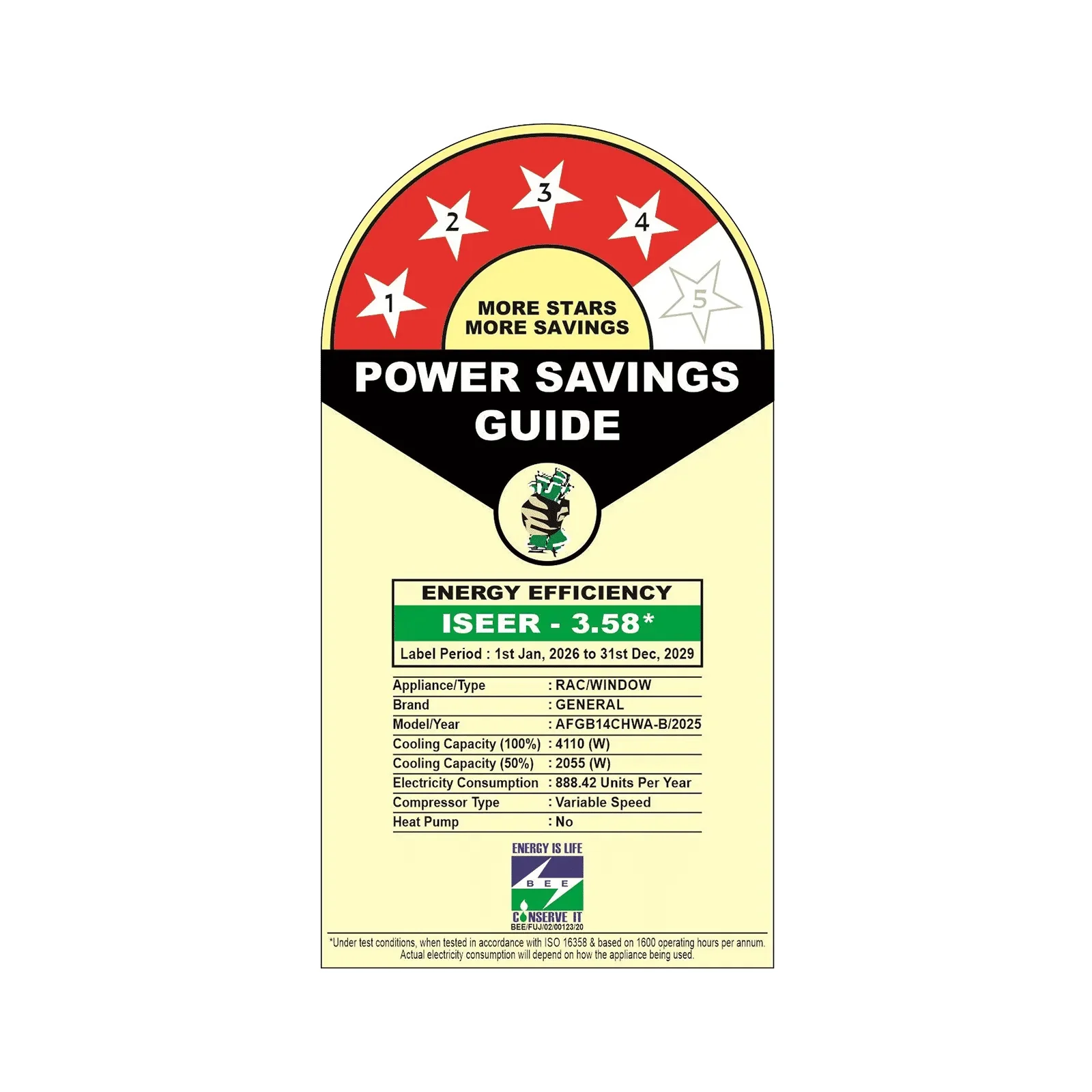 O-General 1.2 Ton 4 Star Inverter Window AC With Super Wave Technology 3-Speed Cooling (2025 Model,AFGB14CHWA-B, White) - Image 5