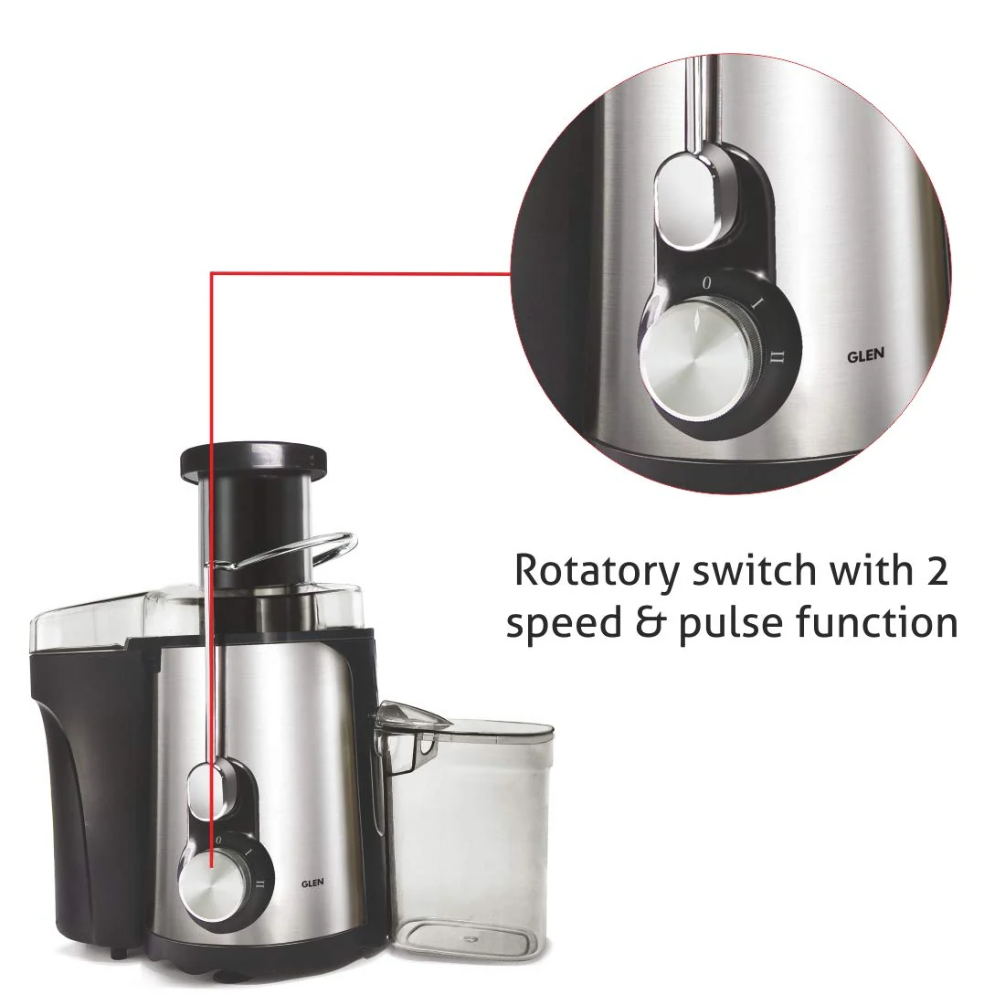 Glen Centrifugal Juicer Machine With Powerful Copper Motor 600 Watt (SA-4019) - Image 6