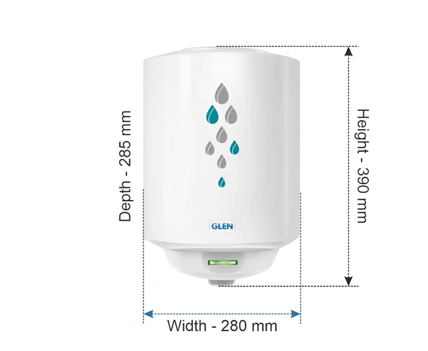 Glen Water Heater 6 Litre Vertical 2000W 8 Bar Pressure Glasslined Element and Tank, Temperature control 5 Star (7056)(WH-7056 6L), 2 Years Warranty - Image 9