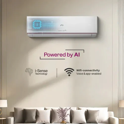 Godrej 1.5 Ton 3 Star Inverter Split Smart AC (2026 Model, HIC 18Z3TG VA IOT4, Copper Condenser, 4-Way Swing, Wi-Fi Voice & App Control, i-Sense Technology, White) - Image 3