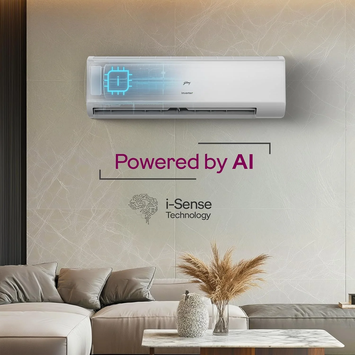 Godrej 1.5 Ton 5 Star, 5 Years Comprehensive Warranty, AI powered, 5-In-1 Convertible Cooling Inverter Split AC (Copper, 2025 Model, A 1.5T SIC 18ITC5-WZR Split 5S, White) - Image 3