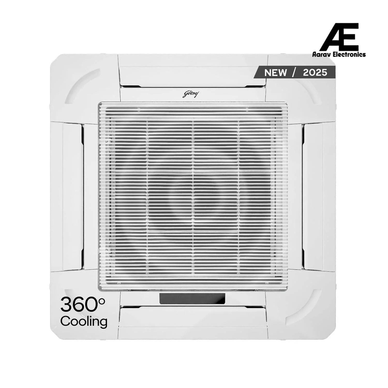 Godrej 2 Ton 3 Star, 360° Cooling, Fixed Speed Cassette AC (Copper, 2025 Model, AC 2.0T CFC 24FTC3 4YA, White)