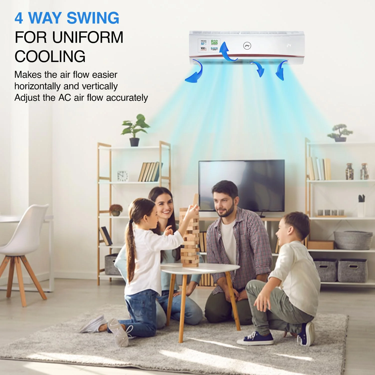 Godrej 2 Ton 3 Star, 4-Way Air Swing, Fixed Speed Split AC (Copper, Anti-Dust Filter, AC 2T SFC 24LTC3-WWR, White) - Image 6