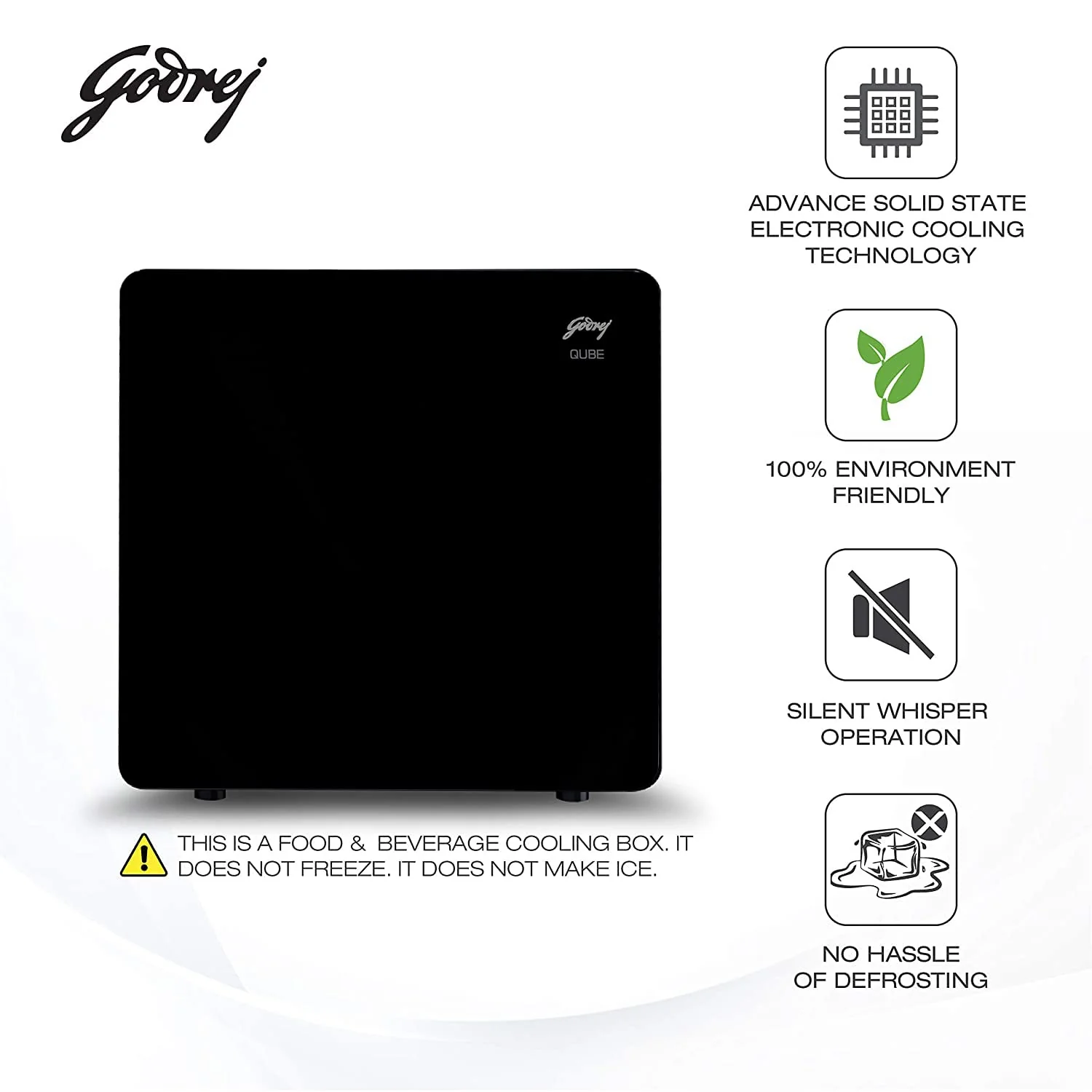 Godrej 30 L Qube Personal Standard Single door Cooling Solution (TEC Qube 30L HS Q103, Black) - Image 3