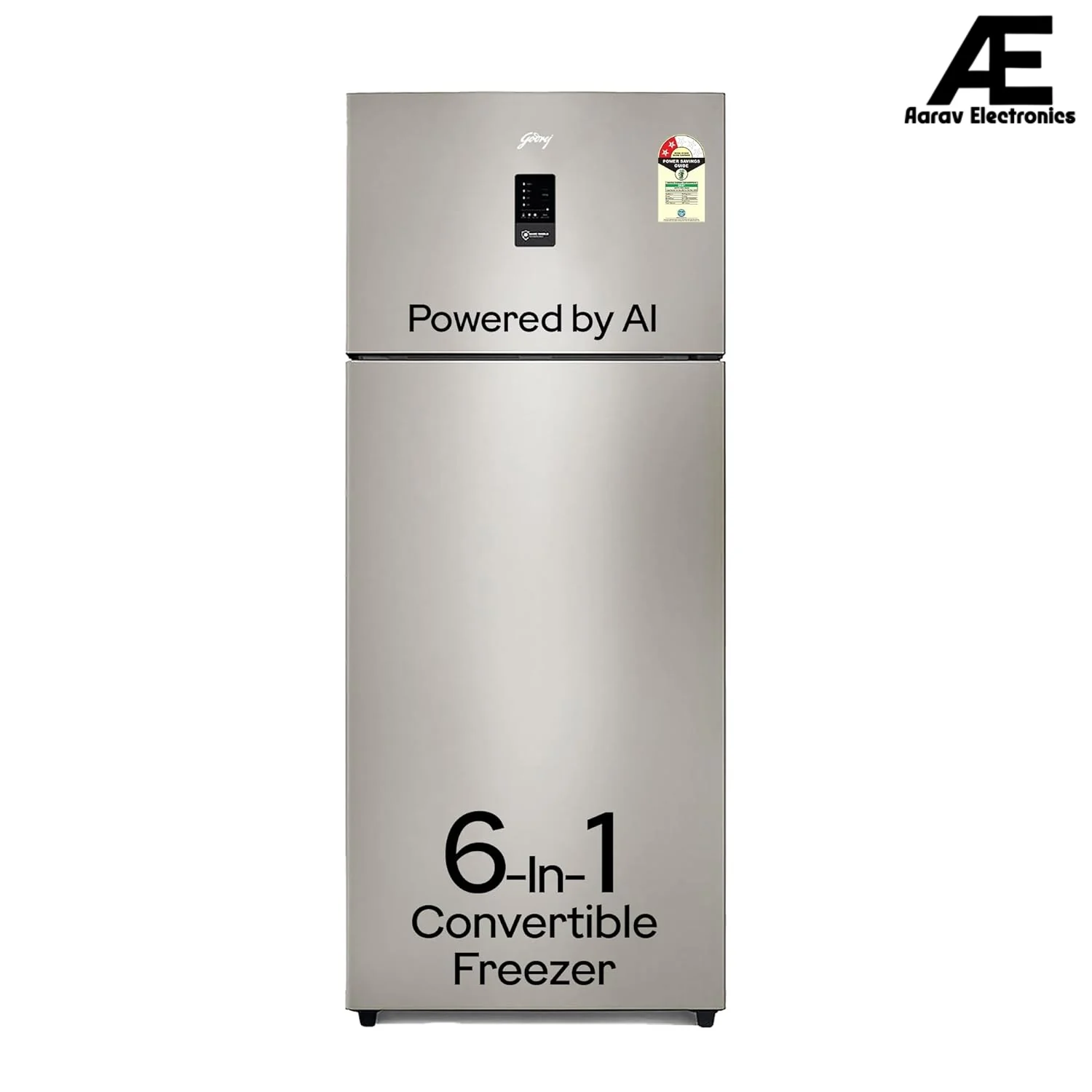 Godrej 436 L 2 Star With AI Tech, 1+2 Years Additional Warranty, 95%+ Food Surface Disinfection Inverter Frost Free Double Door Regalis Refrigerator (RF EON 438B RCI CH GD, Champagne Gold)