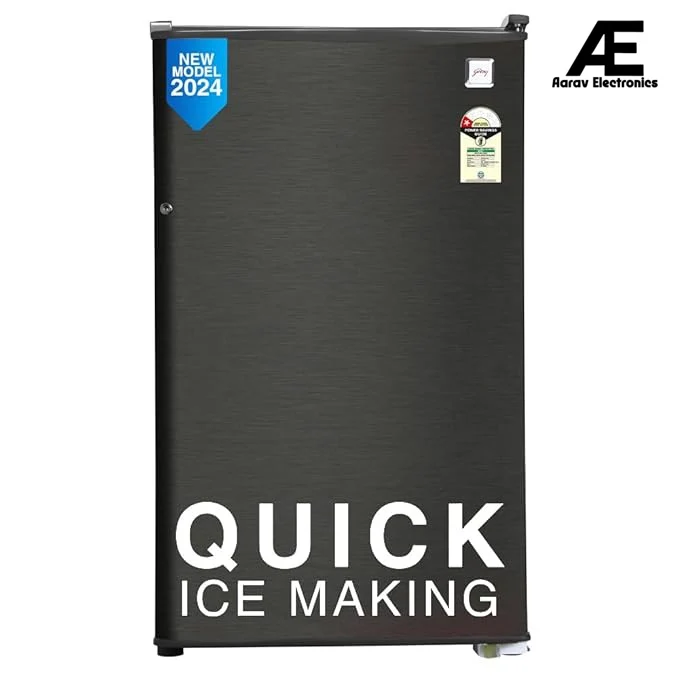 Godrej 97 L 1 Star Direct Cool Single Door Refrigerator With Jumbo Vegetable Tray (RD CHAMP 114A WPF FS ST, Fossil Steel) Visit the Godrej Store