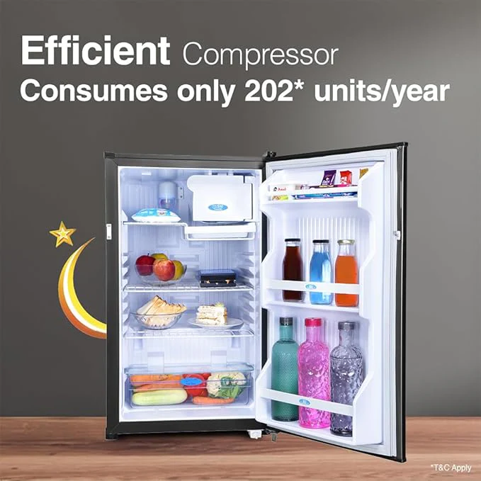 Godrej 97 L 1 Star Direct Cool Single Door Refrigerator With Jumbo Vegetable Tray (RD CHAMP 114A WPF FS ST, Fossil Steel) Visit the Godrej Store - Image 7