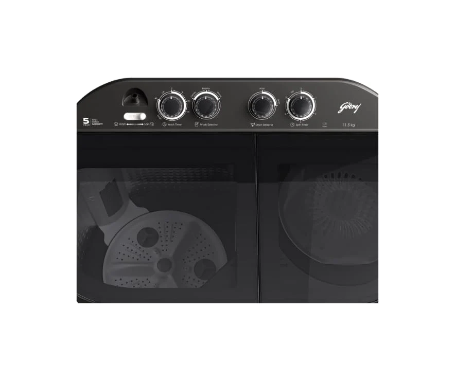 Godrej WSEDGE JAZZ 115 5.0 DB3 M CSGR Semi Top load Washing Machine 11.5kg Crystal Grey - Image 5
