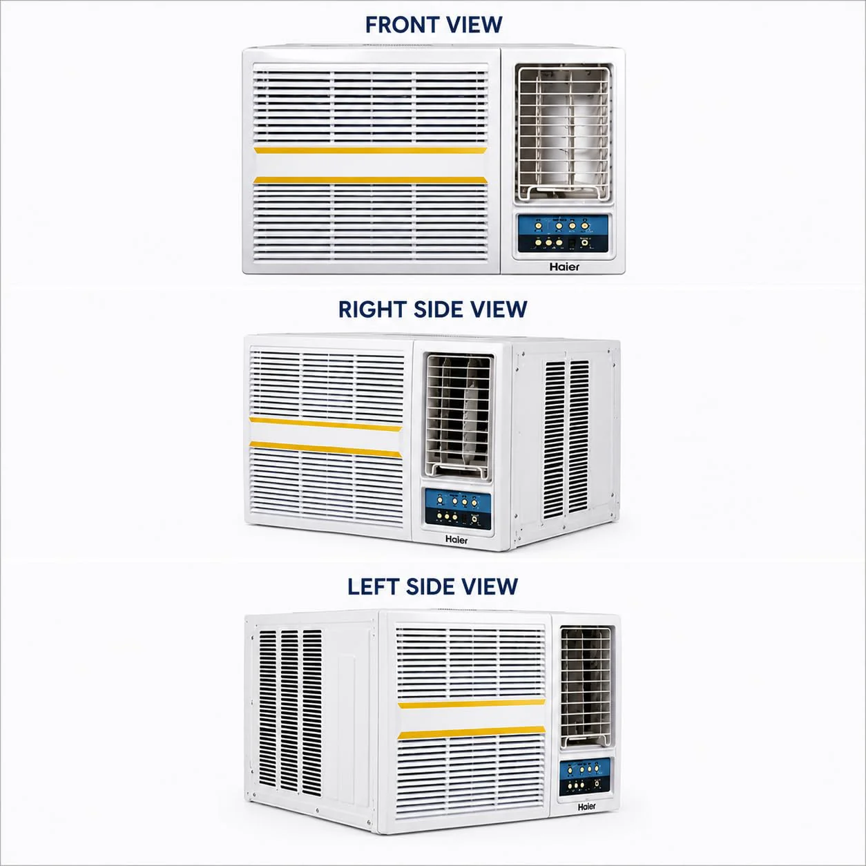 Haier 1.5 Ton 3 Star Inverter Window AC, Copper Condenser, Turbo Cooling, Long Air Throw, Anti-Bacterial Filter, Heavy Duty Cooling at 54°C, White, HWA18-W3NB-PI - Image 2
