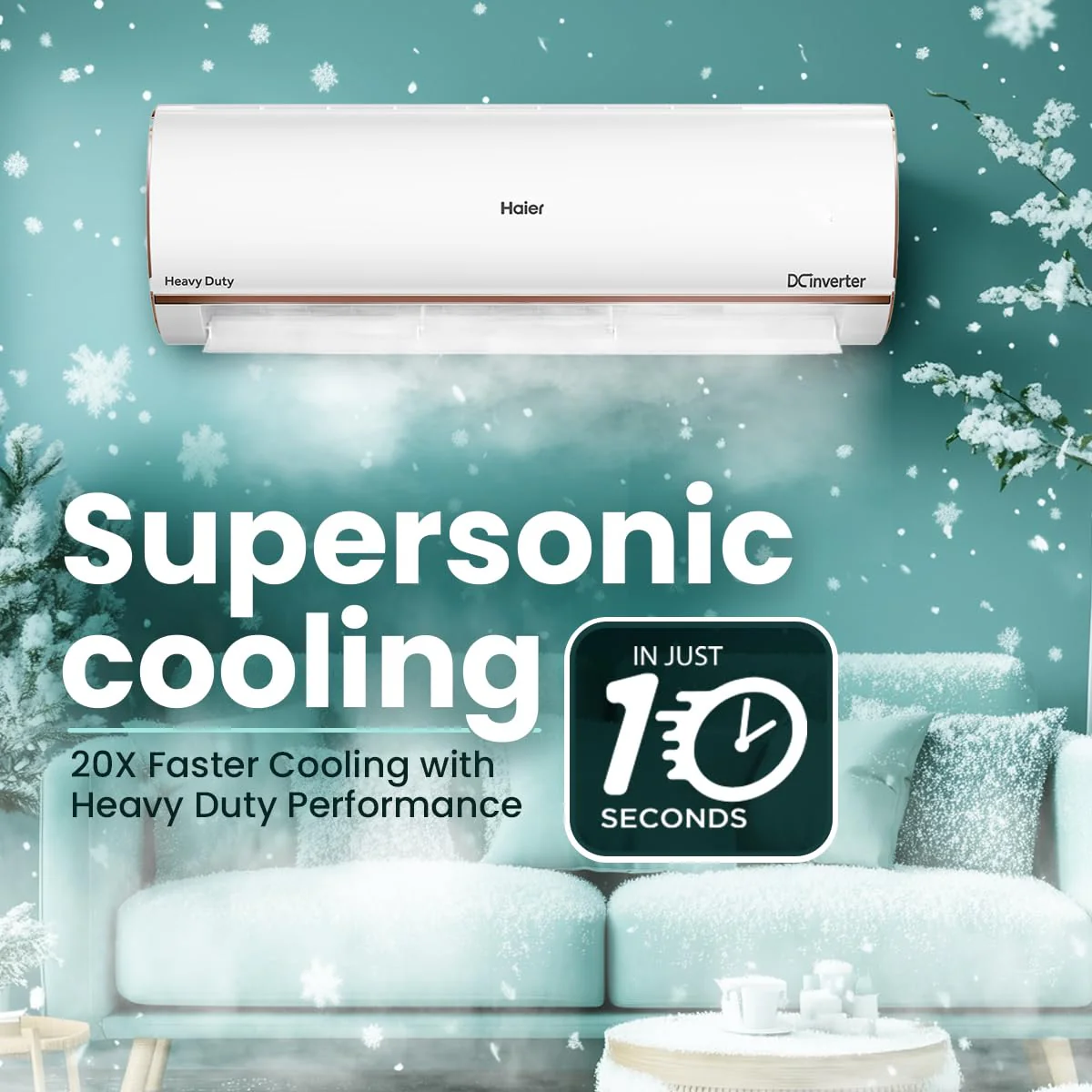 Haier 1.5 Ton 4 Star AI Climate Control Smart Split AC (5250 Watts, Copper, Wi-Fi, 4-Way Swing, Triple Inverter, 7 in 1, Frost Self Clean, HD Filter, Cools at 60°C - HSU18K-PYAIR4BN-INV, White) - Image 12
