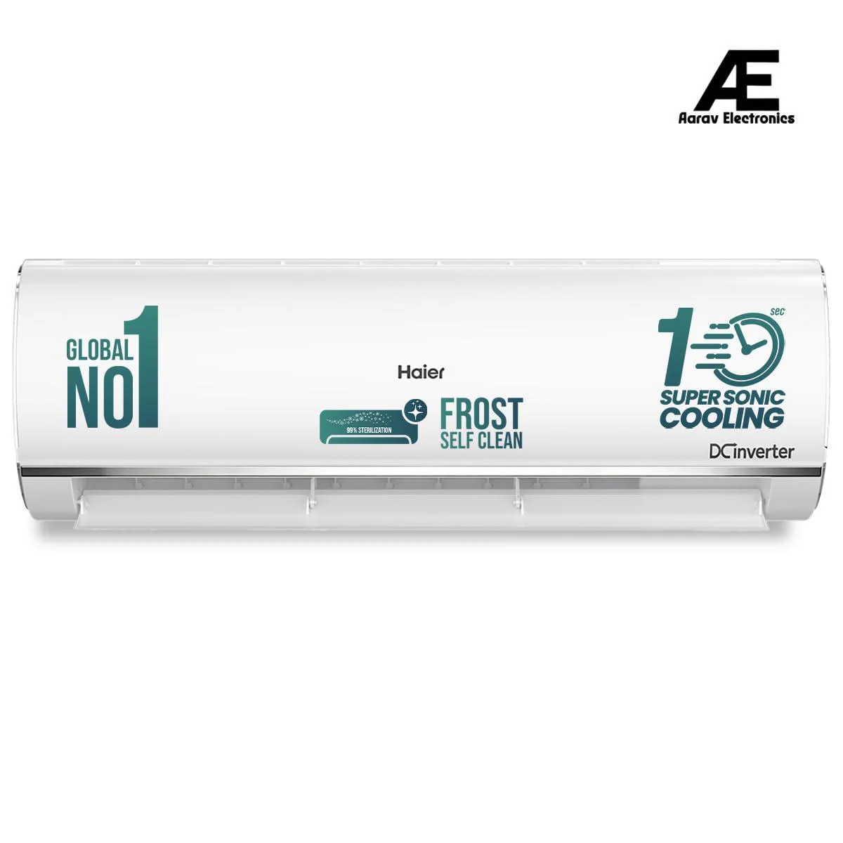 Haier 1.5 Ton 5 Star Triple Inverter Split AC (4850 W, Copper, 7 in 1 Convertible, 4-Way Swing, Frost Self Clean, HD Filter, Cools at 60°C, 20 Mtr. Air Throw - HSU18K-PYSS5BN-INV, White)