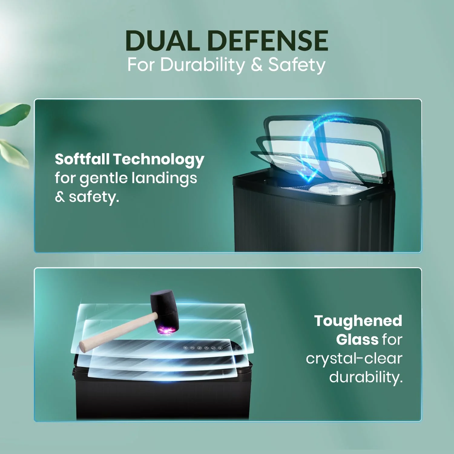 Haier 10 kg 5 Star Toughened Glass &amp; Vortex pulsator Semi Automatic Top Load (HTW100-178BKN1,Black) - Image 3