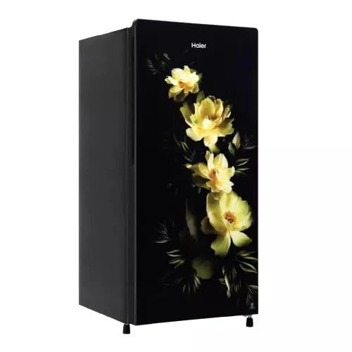 Haier 185L 1 Star Direct Cool Single Door Refrigerator | Coral Charm Glass Finish | Diamond Edge Freezing Technology | Toughened Glass Shelves | Stabilizer Free Operation | HRD-2061SCGA-N - Image 2