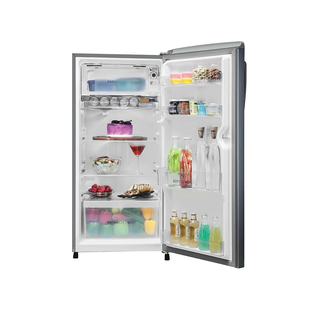 Haier 185L 1 Star Direct Cool Single Door Refrigerator | Toughened Glass Shelves | Large Veg Box | Fast Ice Making | Longer Cooling Retention | Easy Clean Back (HRD-2061SMA-N, Moon Silver) - Image 5