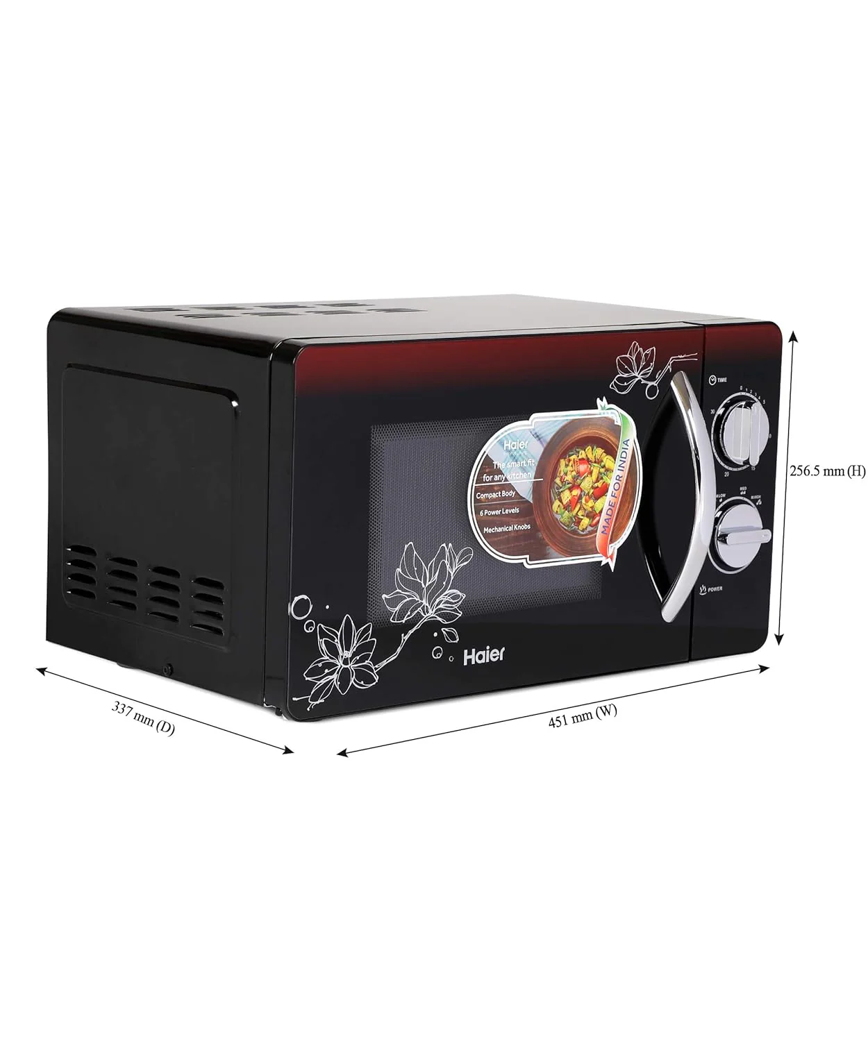 Haier 20 L Solo Microwave Oven (HIL2002MFPH, Black) - Image 2
