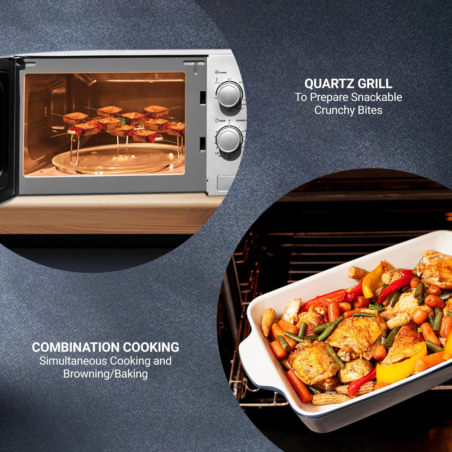 Haier 20L Grill Microwave Oven (HIL2002GSPB, Quartz Heater, Combination cooking, Curveceous Glass, Steam Clean) - Image 5