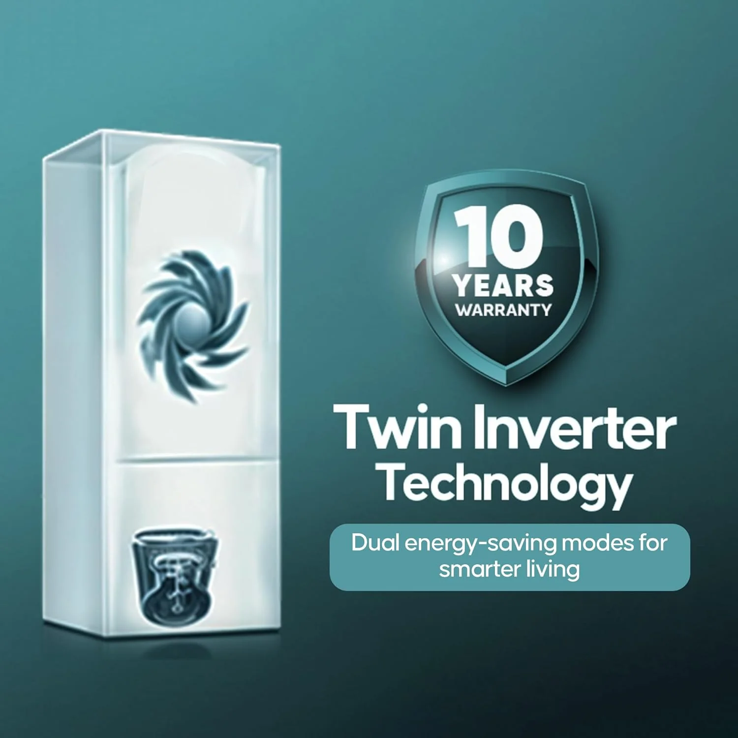 Haier 325 L 2 Star Frost Free Bottom Mount Double Door Refrigerator | Jhukna Mat - Bottom Freezer | Twin Inverter | Twist Ice Maker | 1 Hour Icing Technology (HRB-3502BS-P, Brushline Silver) - Image 3