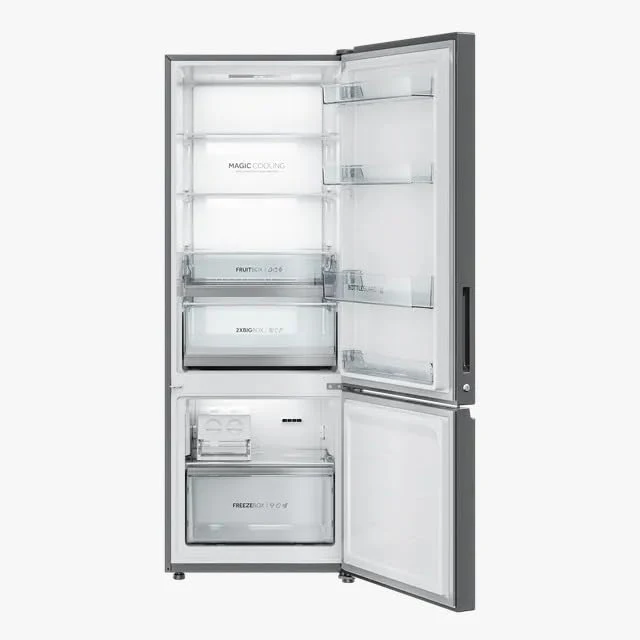 Haier 355 Litres 3 Star Frost Free Double Door Bottom Mount Convertible Refrigerator with Triple Inverter Technology (HRB-4053PKG-P, Black Glass) - Image 4