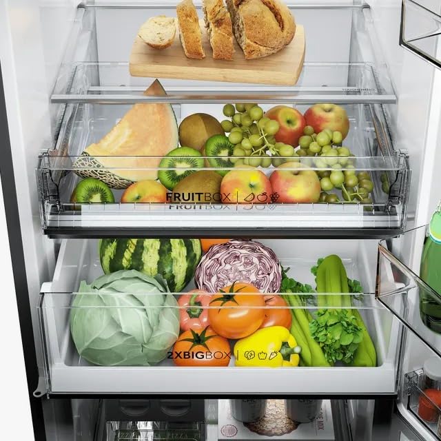 Haier 355 Litres 3 Star Frost Free Double Door Bottom Mount Convertible Refrigerator with Triple Inverter Technology (HRB-4053PKG-P, Black Glass) - Image 6