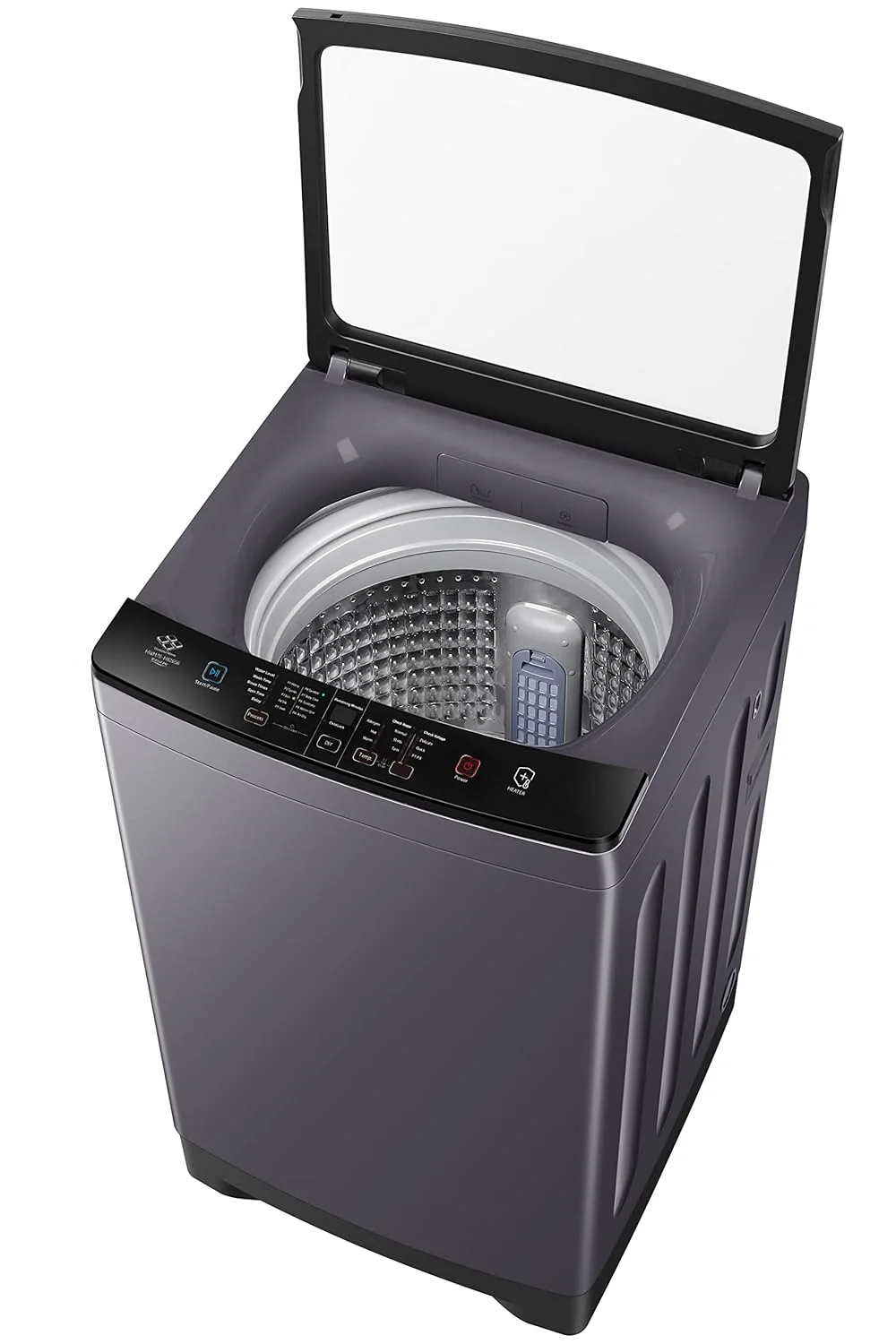 Haier 8 Kg 5 star Fully Automatic Top Loading Washing Machine HWM80-H826S6, Starry Silver, Butterfly Shape Heater, Oceanus Wave Drum,Near Zero Pressure, Toughened glass) - Image 4