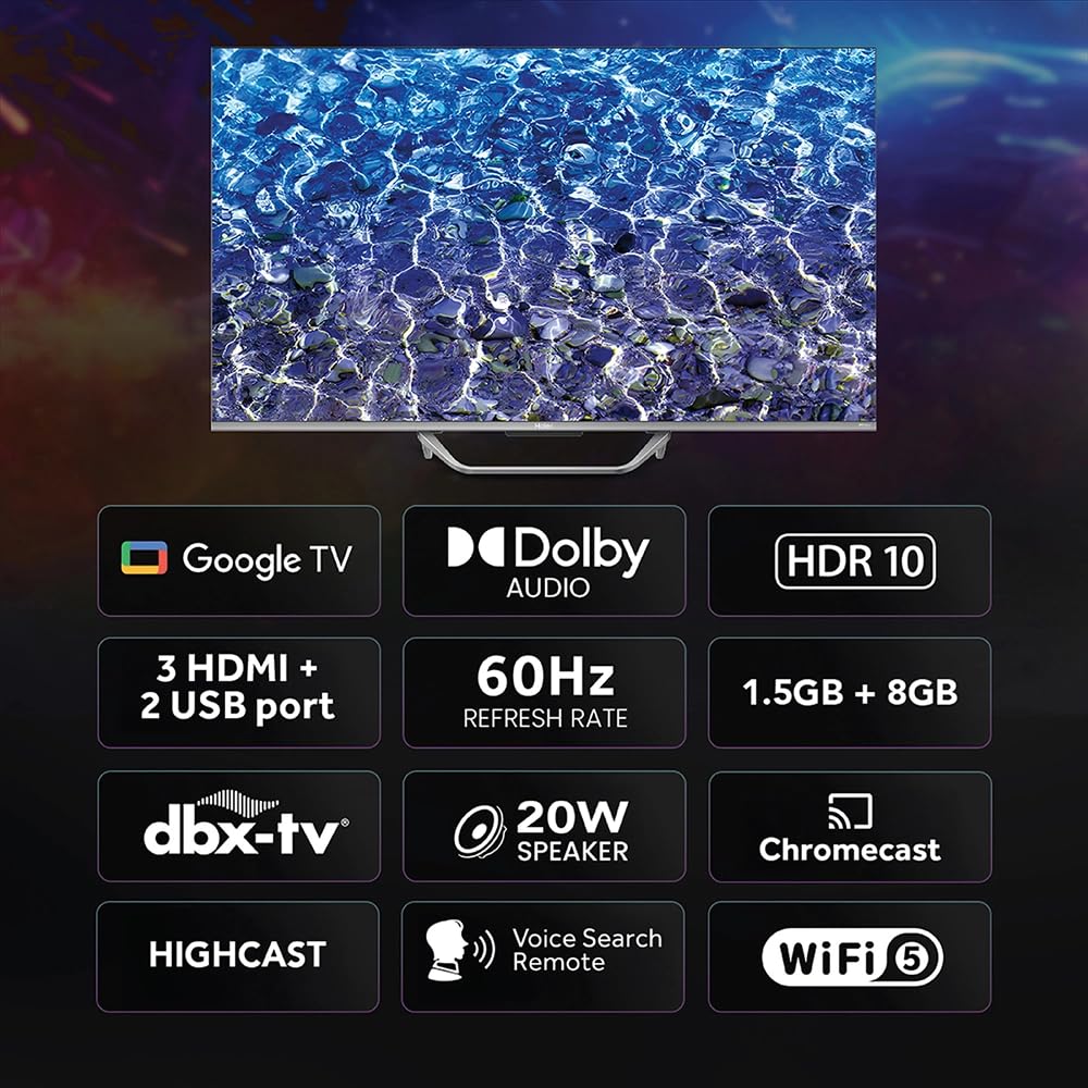 Haier 80cm (32) Full HD QLED Smart Google TV, H32S80FFX, with Google Assistant, Dolby Audio, MEMC, HDR 10, Micro Dimming, 3 HDMI, 2 USB, Bluetooth, 20W Audio - Image 5