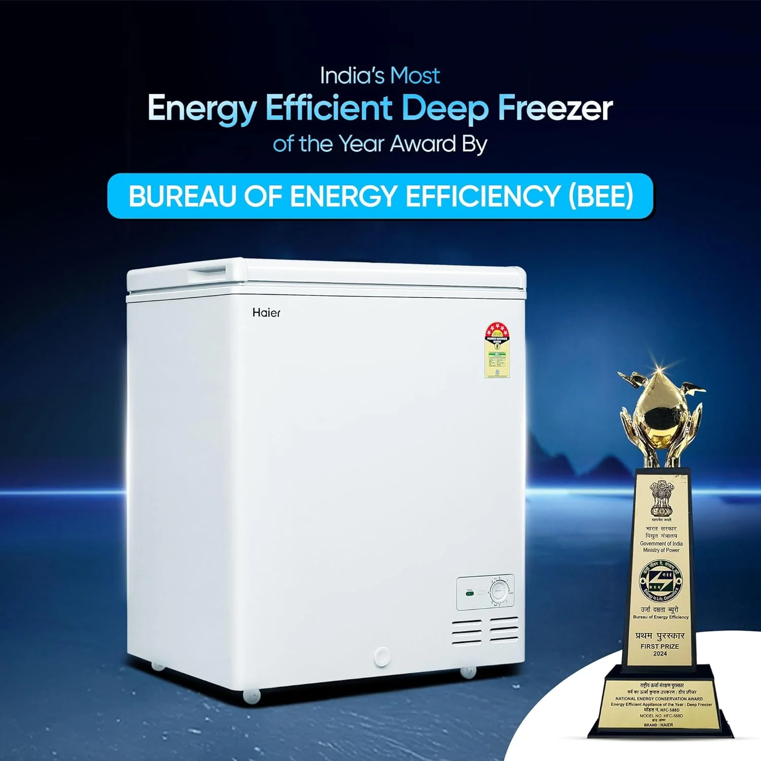 Haier HFC-175SM5, 5 Star Rating Single Door Convertible Deep Freezer, Inside Metal Liner with Deo Fresh and 4 Years Comprehensive Warranty (White) - Image 7